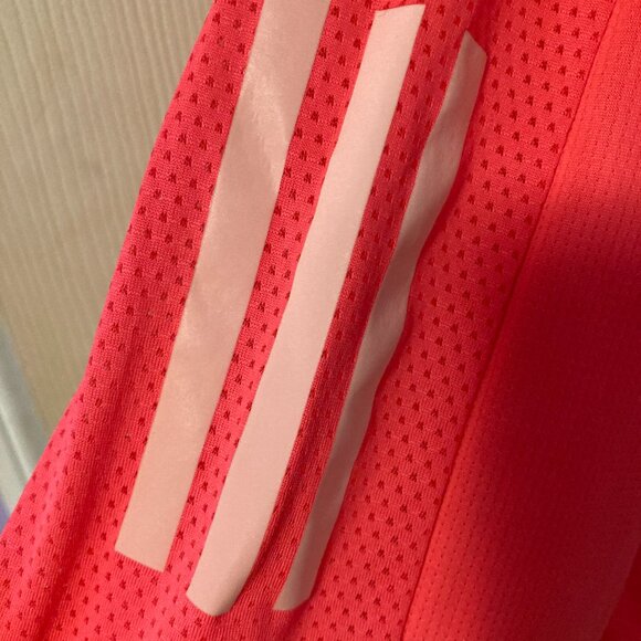 Women Adidas Running Aeroready Athletic Top Size Large Pink - Picture 7 of 8